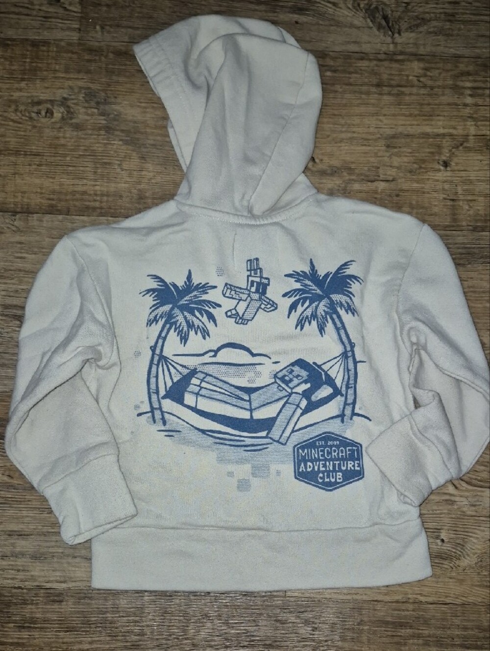 Old Navy Cream Minecraft Adventure Club Hoodie for Kids